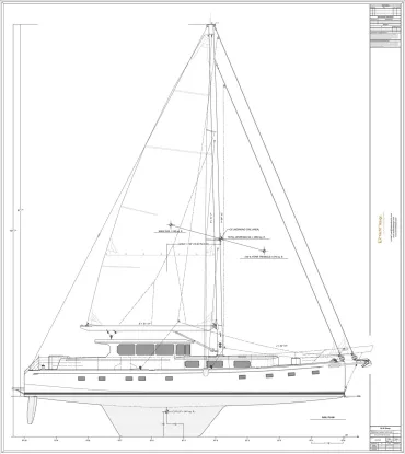 Marine Architect's drawaing of Island Solitude