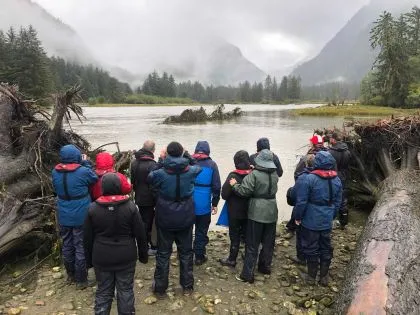 Bluewater Adventures Guests learing about estuary ecology
