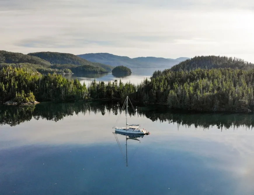 A quiet morning in Haida Gwaii - ethereal and all ours... photo Chris Wheeler Haida Gwaii Morning on Island Solitude