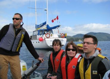 Exploring the shorelines of Haida Gwaii in the zodiac